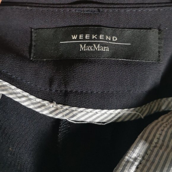 NEW - Weekend Max Mara - Navy Dress Pants Single Pleat - Size 34W x 30L - Picture 3 of 5